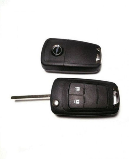 Foldable Car Key Shell with Blade with 2 Buttons Type for Opel
