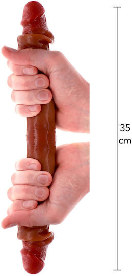 Διπλό Dildo Καφέ 35cm
