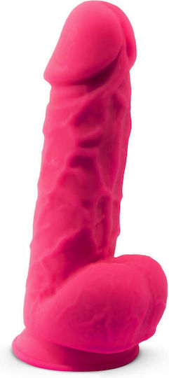 SilexD Model 4 Dildo realist cu Testicule și Ventuză Roz 22cm