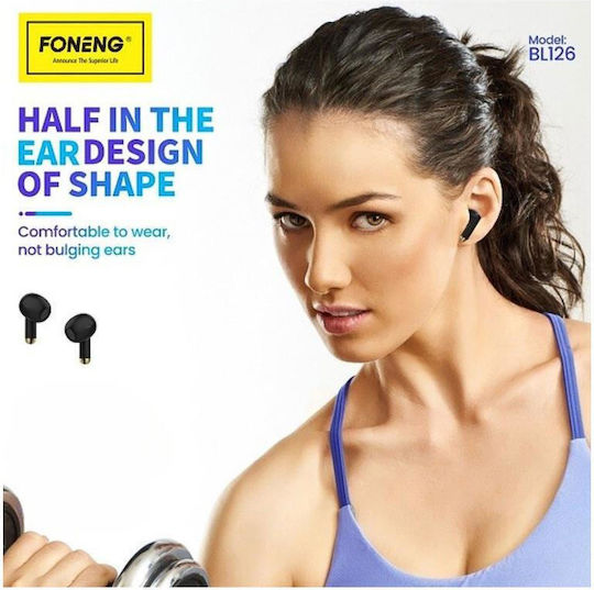 Foneng BL126 Earbud Bluetooth Handsfree Căști cu Carcasă de Încărcare Alb