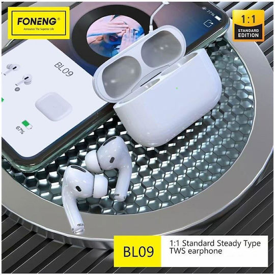 Foneng BL09L In-ear Bluetooth Handsfree Căști cu Carcasă de Încărcare Alb