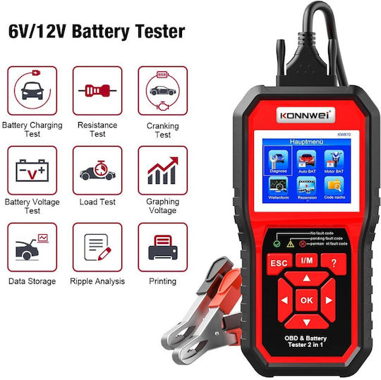 Universal Diagnostic Tester Kw870 Full Obd Ii Eobd Functions