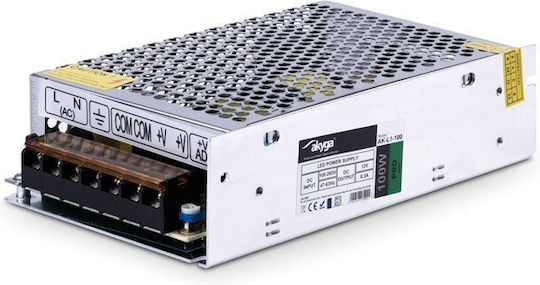 Akyga LED Power Supply Waterproof IP67 Power 100W with Output Voltage 12V