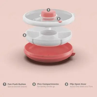 GoBe Snack Spinner din plastic Roz