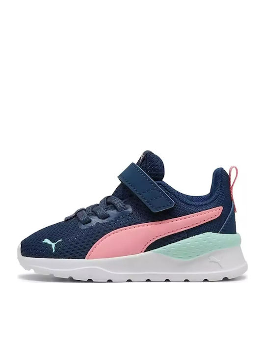 Anzarun Lite Ac Inf Kids Sports Shoes Running with Hoop & Loop Closure Blue
