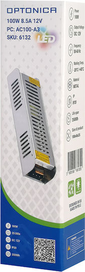 Optonica LED Power Supply IP20 Power 100W with Output Voltage 12V