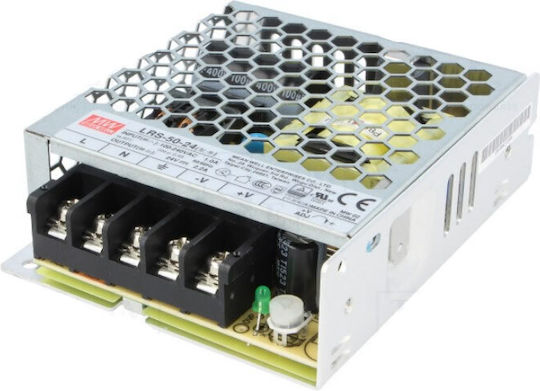 Mean Well LRS50-24 Ρυθμιζόμενο Dimmable Τροφοδοτικό LED IP20 Ισχύος 50W με Τάση Εξόδου 24V 2τμχ