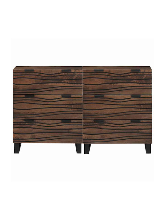 Συρταριέρα Κρεβατοκάμαρας mit 6 Schubladen Coffee 60x33.5x75cm