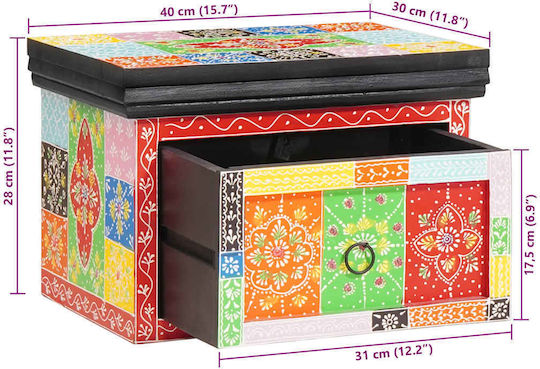 Nachttisch Mango Wood Mango Massif 40x30x28cm