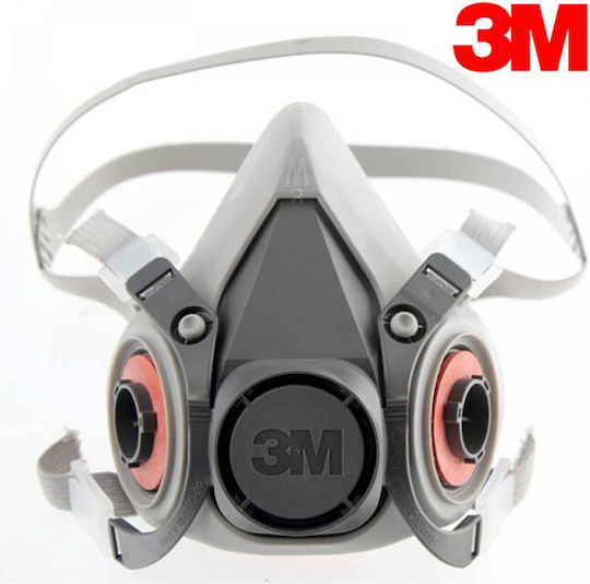 3M Mask Half Face without Filters Gray