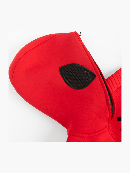 Kinder-Sweatshirt Strickjacke mit Kapuze Rote Spiderman