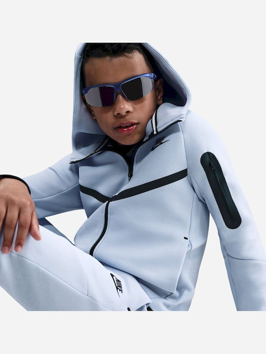Jachetă Sport Pentru Copii  Tech Fleece Fleece Cu Glugă Albastră Sportswear Tech