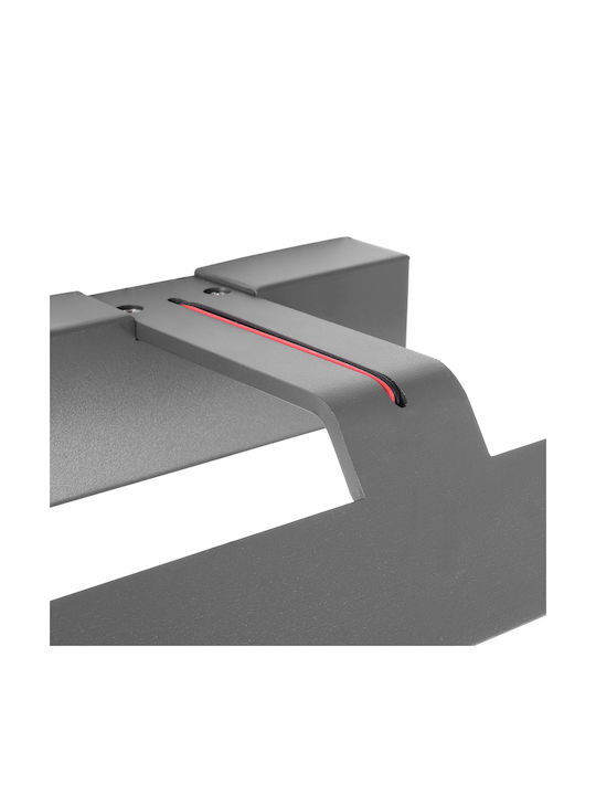 GloboStar Mirror Modern Wall Lamp with Integrated LED and Natural White Light Grey 42x5x15cm