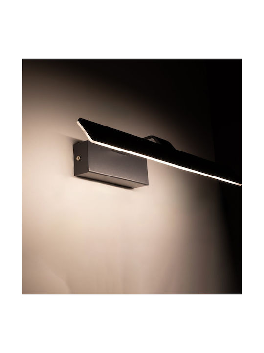 GloboStar Mirror Modern Wall Lamp with Integrated LED and Natural White Light Grey 42x5x15cm