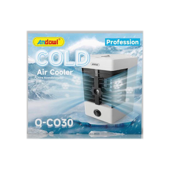 Andowl Qc030 Мини Климатик USB С Вода 10W Бял