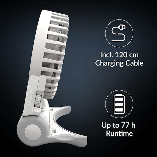 Arctic Summair 2Go Handheld USB Folding Fan 5W White