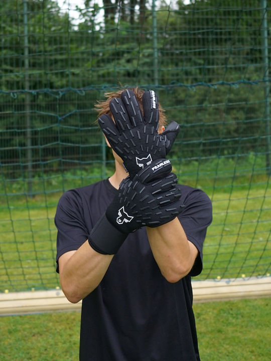Fearless Goalkeepers Wolf X Mănuși portar Adulți & de Copii Negre