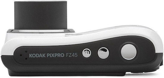 Kodak PIXPRO FZ45 Friendly Compact Φωτογραφική Μηχανή 16MP Οπτικού Ζουμ 4x με Οθόνη 2.7" Λευκή