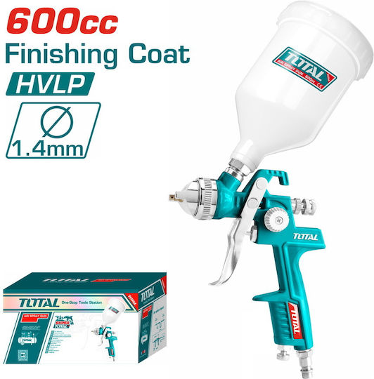 Total TAT10601 Πιστόλι Βαφής Αέρος HVLP Άνω Δοχείου 1.4mm