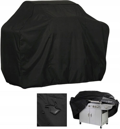 Hurtel Grill Cover Black from Oxford with UV Protection 190cmx71cmx117cmcm