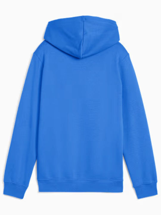 Fleece Παιδικό Φούτερ με Κουκούλα και Τσέπες Μπλε