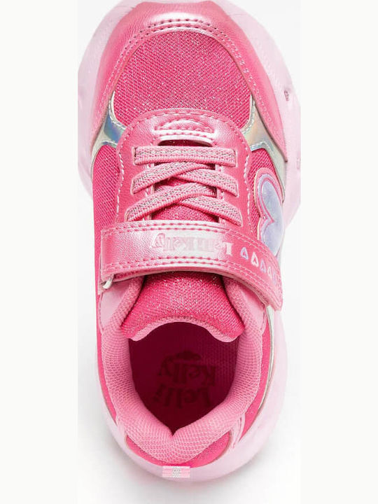 Παιδικά Sneakers με Σκρατς & Φωτάκια Φούξια