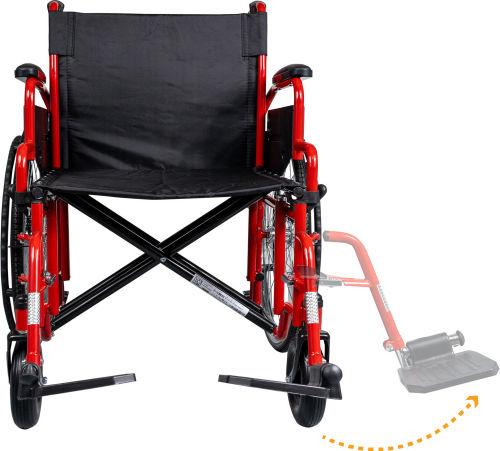 Kifidis Orthopedics Scaun Cu Rotile 24" Pliabil 76cm 0808527 Auriu