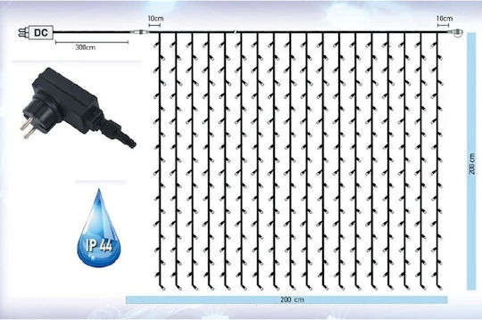360 Λαμπάκια LED 2μ. x 200εκ. Θερμό Λευκό τύπου Κουρτίνα