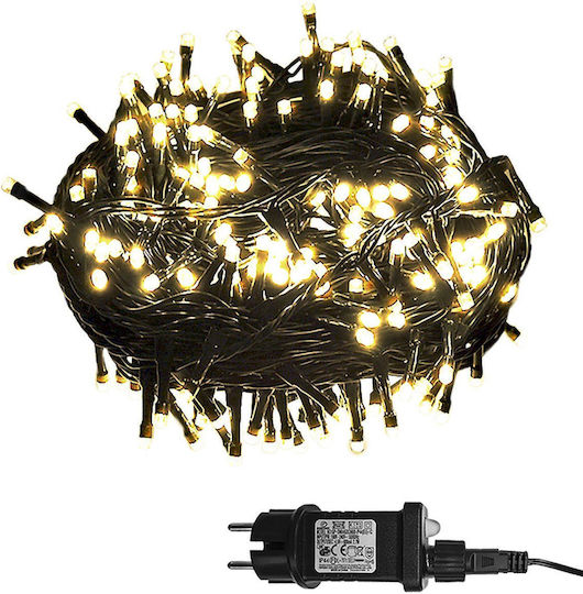 100 Λαμπάκια LED 8μ. Θερμό Λευκό σε Σειρά