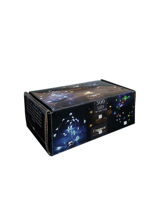 300 Λαμπάκια LED 30μ. Λευκά σε Σειρά