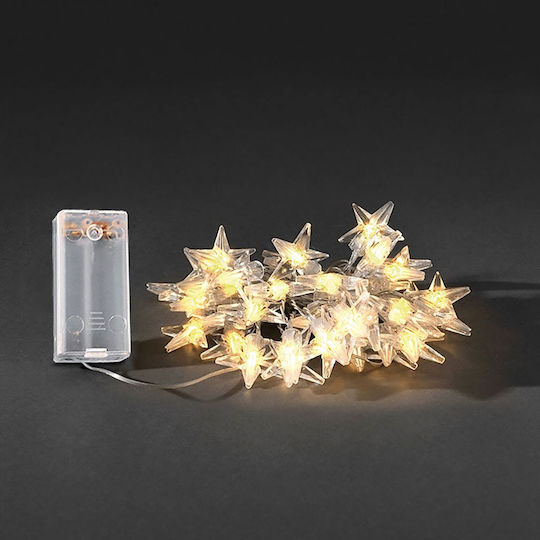 20 Lichterketten LED 2.3m. Warmes Weiß Batterie in Zeichenfolge 1Stück