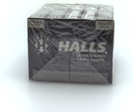 Halls Καραμέλες με Γεύση Extra Strong Χωρίς Προσθήκη Ζάχαρης 20τμχ 32gr