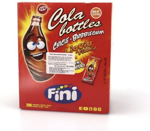 Fini 200 Дъвки за дъвчене Bottles с вкус на Cola 1бр 10гр