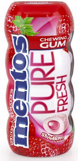Mentos Τσίχλες Pure Fresh με Γεύση Φράουλα Χωρίς Προσθήκη Ζάχαρης 28gr