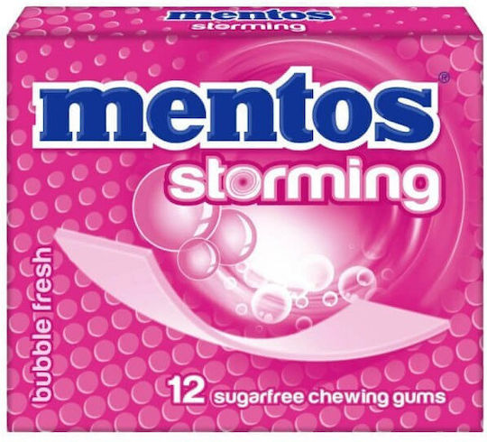 Mentos 12 Kaugummis Storming mit Geschmack Bubble Fresh Ohne Zuckerzusatz 12St 33g