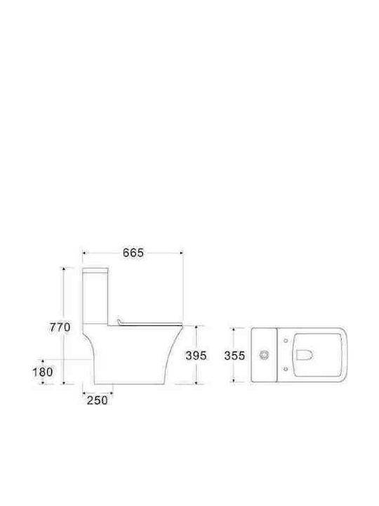 Karag Natalia Λεκάνη Δαπέδου Rimless Λευκή