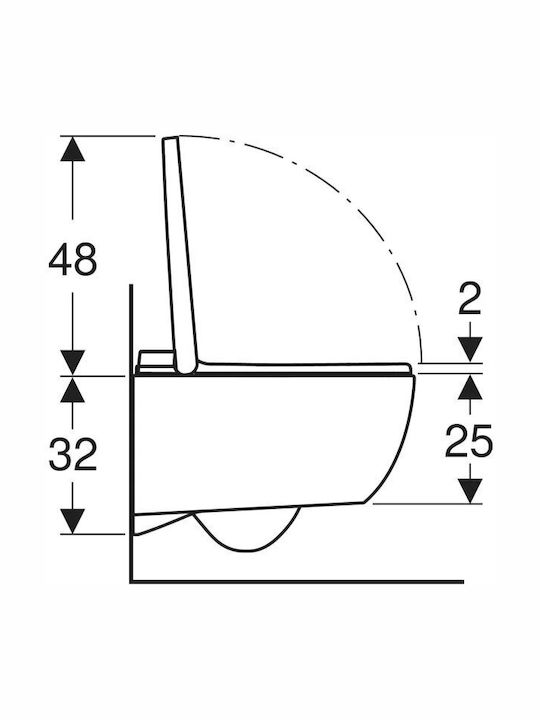 Geberit Aquaclean Λεκάνη Κρεμαστή Rimless με Κάλυμμα Soft Close και Μπιντέ Λευκή