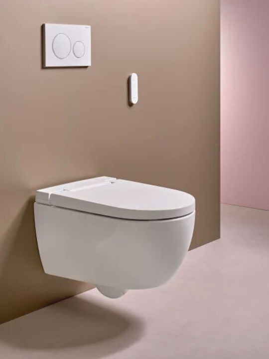 Geberit Aquaclean Λεκάνη Κρεμαστή Rimless με Κάλυμμα Soft Close και Μπιντέ Λευκή