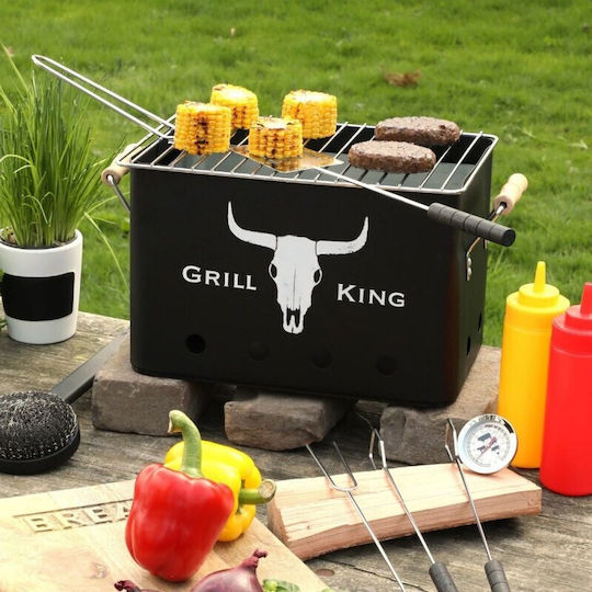 BBQ Collection Inox Grătar cu Cărbuni 32cmx20cm