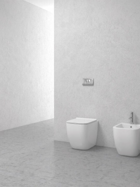 Karag Legend Stehende Toilette mit Deckel Sanftes Schließen Weiße