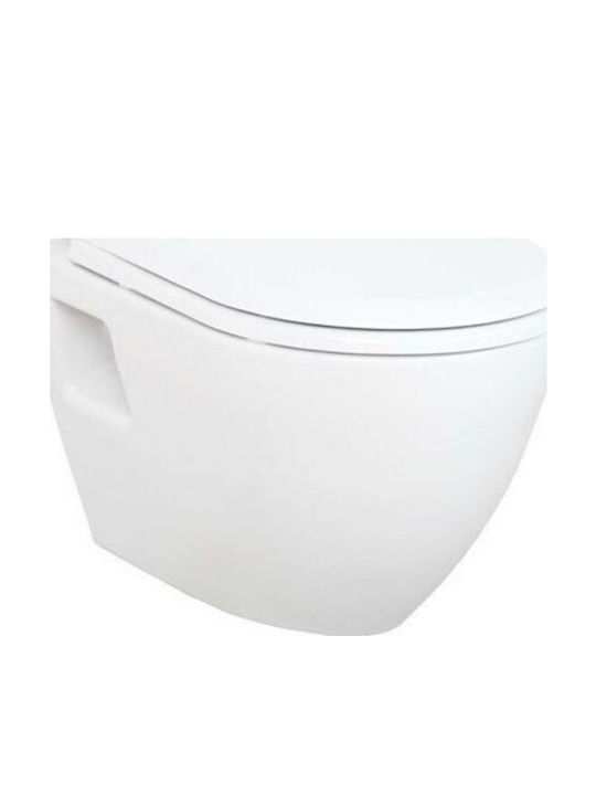 Creavit Razor Λεκάνη Κρεμαστή με Κάλυμμα Duroplast Soft Close Λευκή