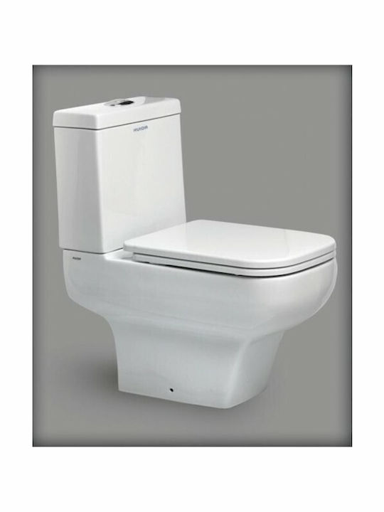 Huida Verona Λεκάνη Δαπέδου με Κάλυμμα Soft Close Λευκή