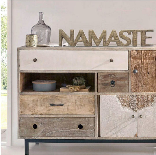 Click Διακοσμητικό Χώρου Namaste από Ξύλο 54x4x10cm