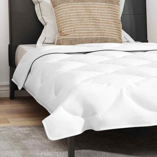 vidaXL Комплект Пухено Единично с Пълнеж Microfiber 135x200бр Бял 2бр