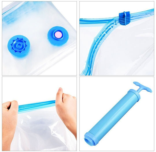 Plastic Sac de Depozitare pentru Haine Etanș și cu Vid 60x80cm 1buc