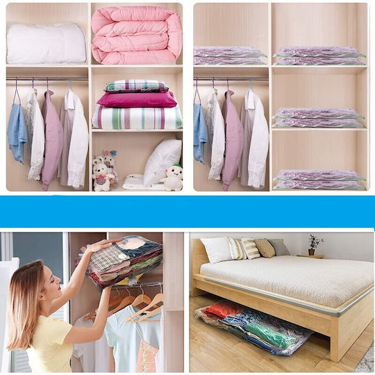 Plastic Sac de Depozitare pentru Haine Etanș și cu Vid 60x80cm 1buc
