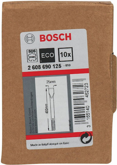 Bosch Set Chisel Bits 400x25mm with SDS Max Socket 10pcs