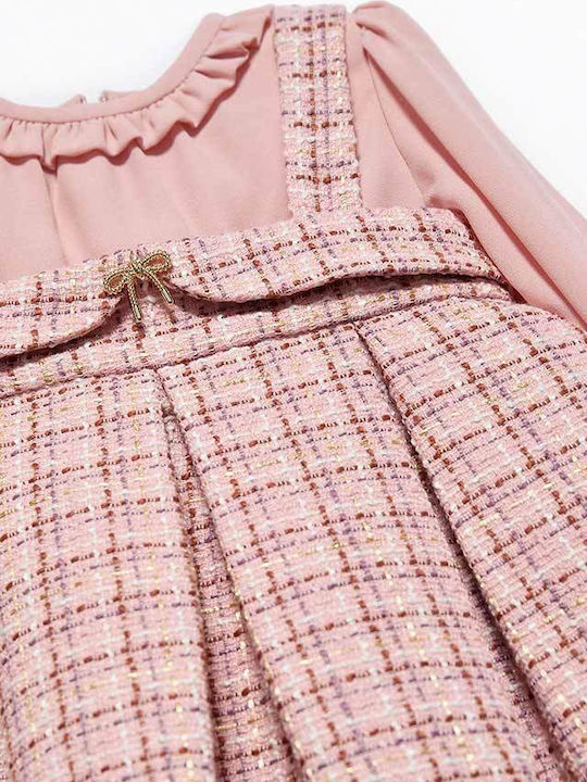 Children's Dress Long Sleeve Rose Petal