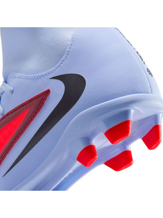 Kids Molded Soccer Shoes with Sock Light Blue