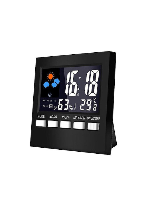 Ceas Digital de Masă cu Alarmă Transparent